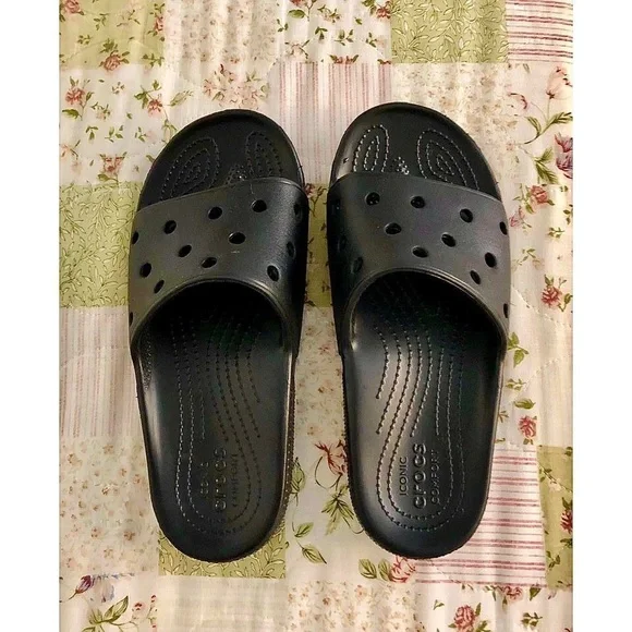 Black CROCS Classic Slide Sandals - Picture 3 of 6